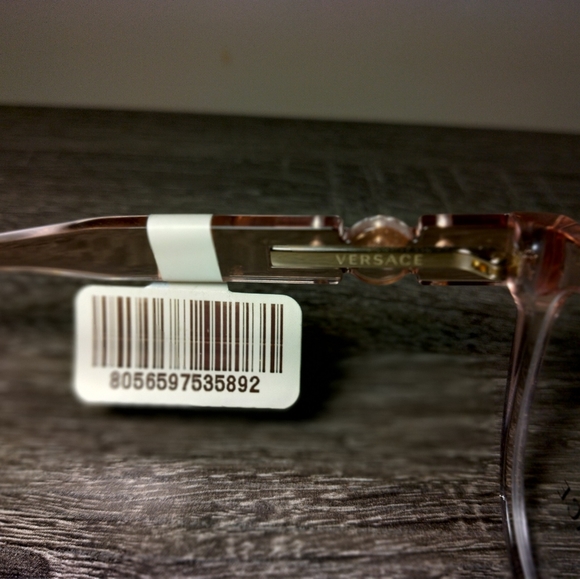 (SOLD!!!) Versace Pink Clear Women's Glasses (Brand New) - Picture 3 of 5